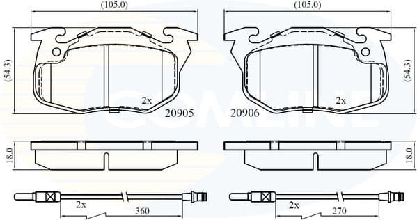 Brake Pad Set, disc brake CBP2416