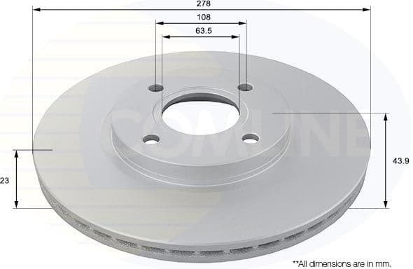 Brake Disc COATED ADC1260V