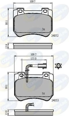 Brake Pad Set, disc brake CBP12102