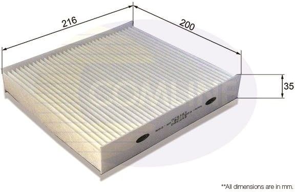 Filter, cabin air EKF380