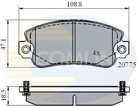 Brake Pad Set, disc brake CBP4129