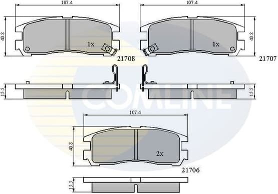 Brake Pad Set, disc brake CBP3468