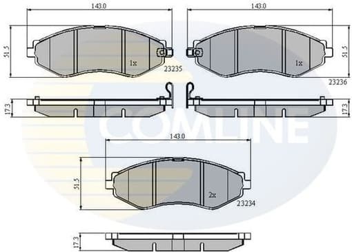 Brake Pad Set, disc brake CBP31188
