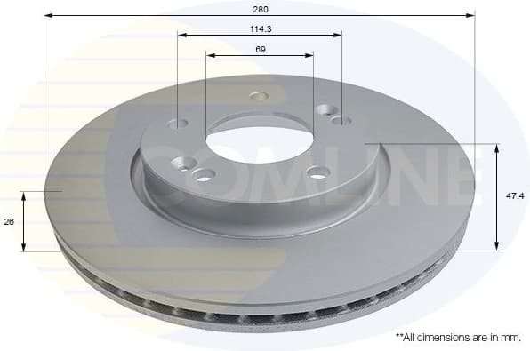 Brake Disc COATED ADC2824V