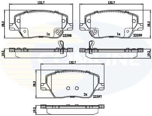 Brake Pad Set, disc brake CBP32324