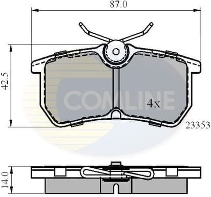 Brake Pad Set, disc brake CBP0705
