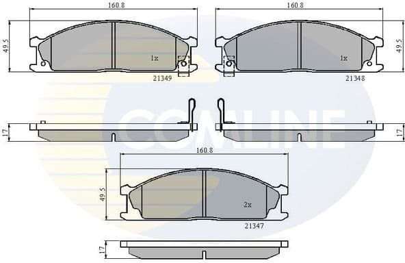 Brake Pad Set, disc brake CBP3863