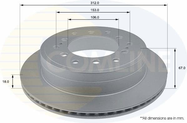Brake Disc COATED ADC0185V