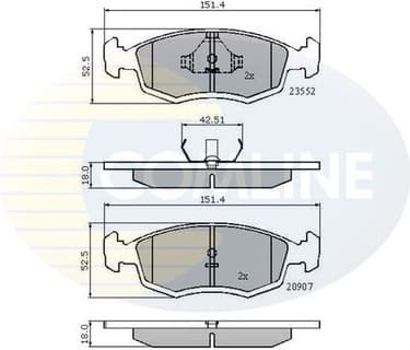 Brake Pad Set, disc brake CBP0201