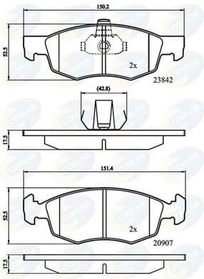Brake Pad Set, disc brake CBP01221