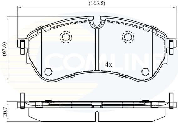 Brake pads front=rear CBP02388