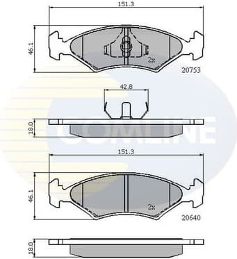 Brake Pad Set, disc brake CBP0118
