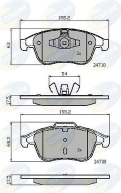 Brake Pad Set, disc brake CBP02001