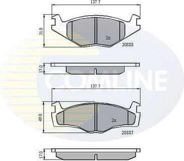 Brake Pad Set, disc brake CBP0703