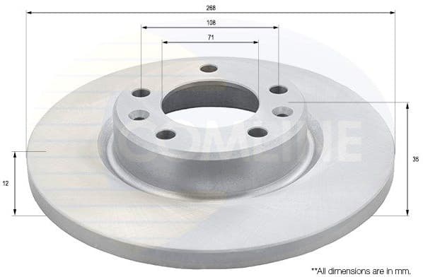 Brake disc, 1pcs REAR ADC2723