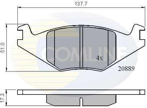 Brake Pad Set, disc brake CBP0136