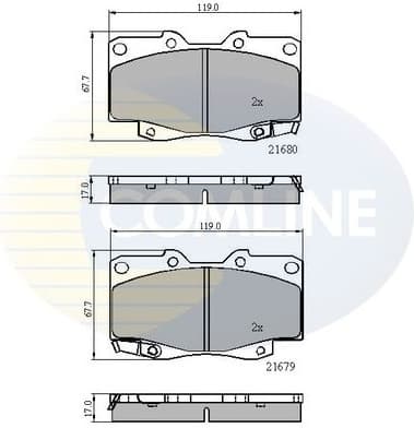 Brake Pad Set, disc brake CBP31574
