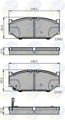 Brake Pad Set, disc brake CBP3998