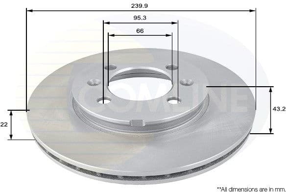 Brake Disc COATED ADC1313V