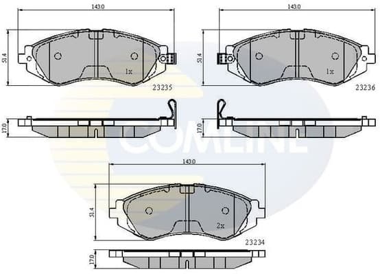 Brake Pad Set, disc brake CBP3435