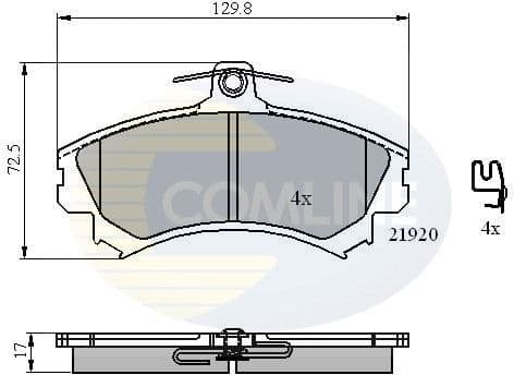 Brake Pad Set, disc brake CBP31304