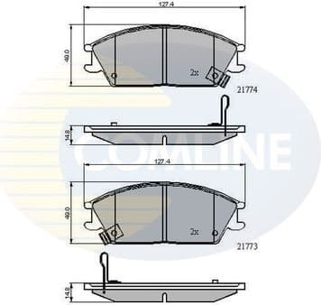 Brake Pad Set, disc brake CBP3922