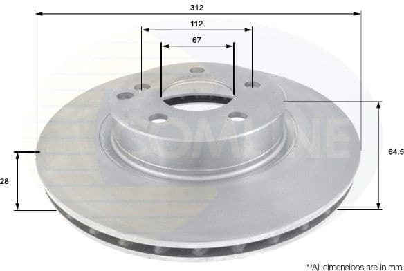 Brake Disc COATED ADC1624V