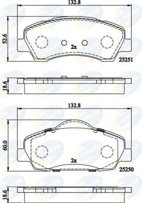 Brake pads front CBP02199