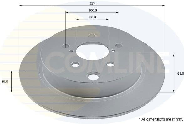 Brake disc, 1pcs REAR ADC2912
