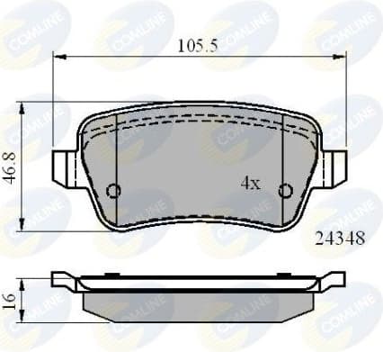 Brake Pad Set, disc brake CBP01630