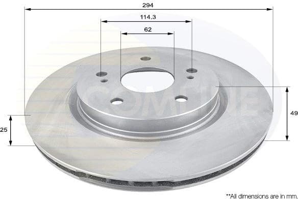 Brake Disc COATED ADC0923V