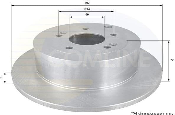 Brake Disc COATED ADC1094