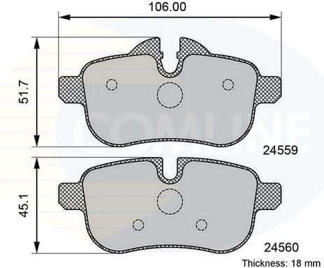 Brake Pad Set, disc brake CBP06106