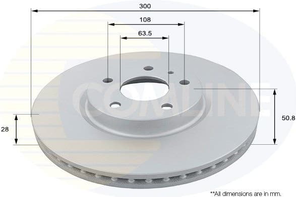 Brake disc, 1pcs FRONT ADC1272V