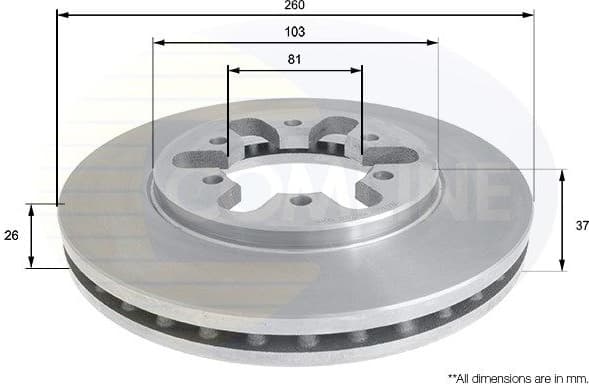 Brake Disc COATED ADC0220V