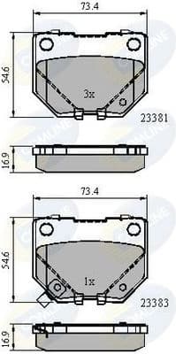 Brake Pad Set, disc brake CBP31739