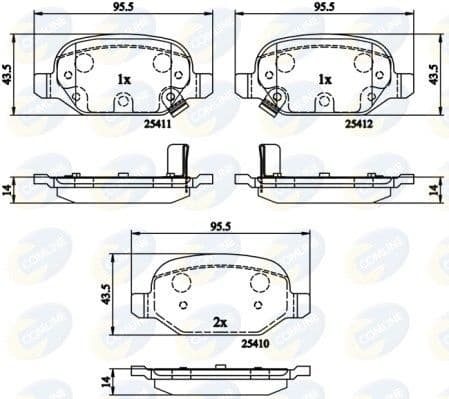 Brake Pad Set, disc brake CBP31559