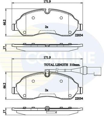 Brake pads front CBP22214