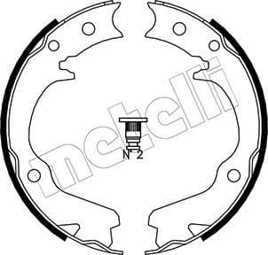 Brake Shoe Set, parking brake 53-0386