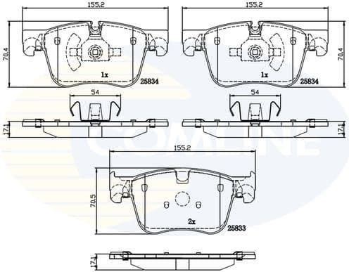 Brake pads front CBP02250
