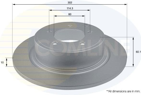 Brake disc, 1pcs REAR ADC2722