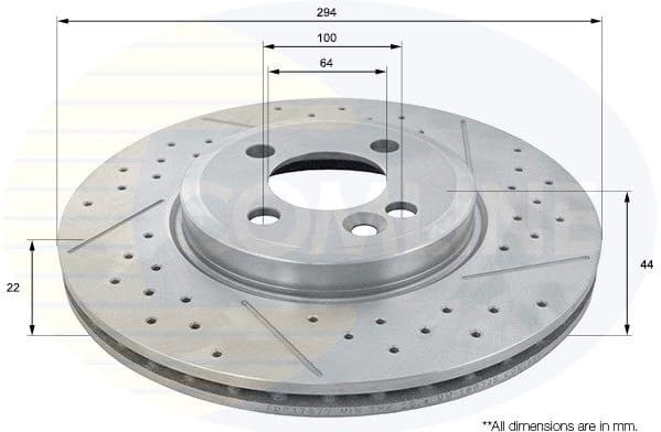 Brake disc, 1pcs FRONT ADC1787V