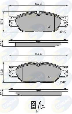 Brake Pad Set, disc brake CBP01704