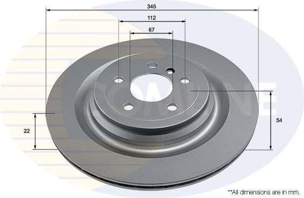 Brake disc, 1pcs REAR ADC4082V