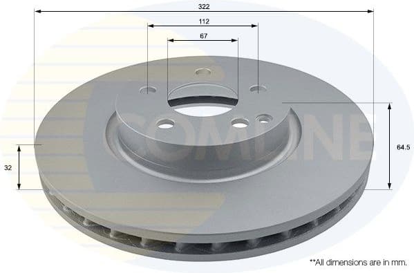 Brake Disc COATED ADC1657V