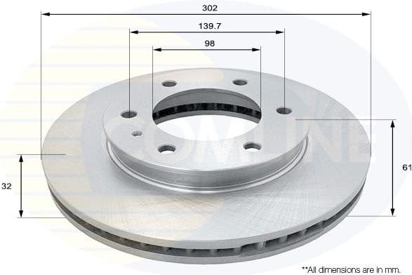 Brake Disc COATED ADC1263V