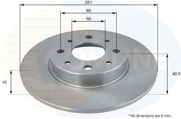Brake Disc COATED ADC1835
