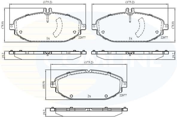 Brake pads front CBP02364