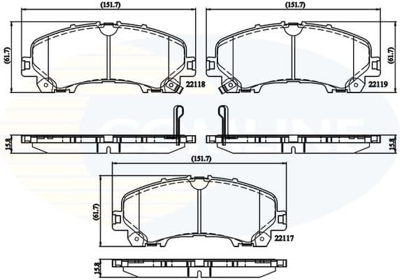 Brake pads front CBP32337