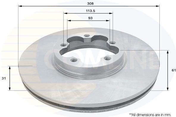 Brake Disc COATED ADC1266V
